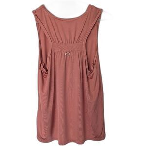 All Saints Tessa Cami Desert Sands Pink Ruched Racerback D-Ring 100% Viscose 0